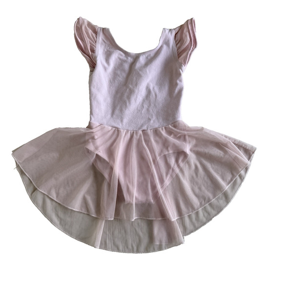 Toddler Girl Pink Ballerina Gymnastics One Piece – Size 110 (2-3 Years) - Picture 3 of 7